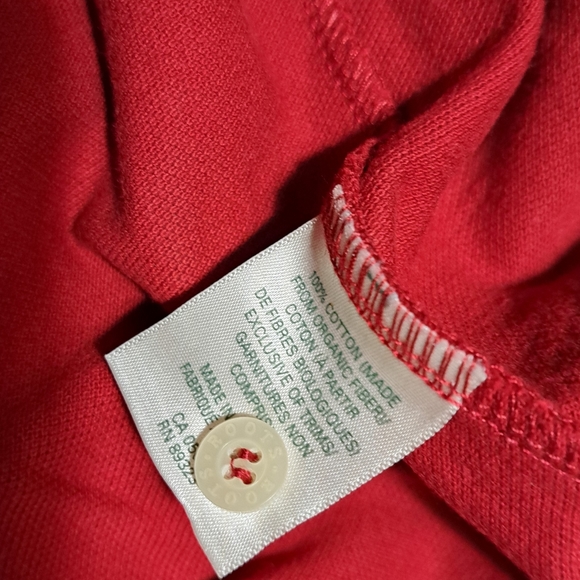 Roots Canada Men's Polo Shirt S/S Made in Canada Flag Patch Red HQ Size XL - Picture 5 of 7